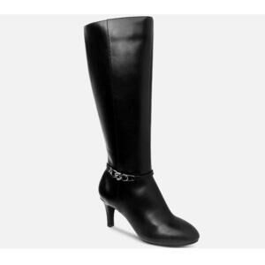 Karen Scott Hanna Women's Size 8.5 M Black Leather Wide Calf Dress Boots